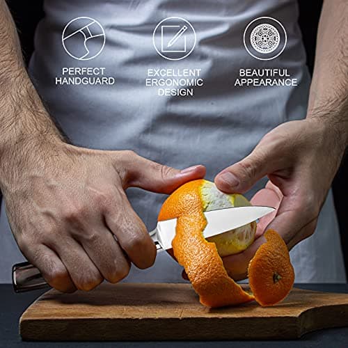 imarku Paring Knife - Paring Knives, 3.5 Inch Small Kitchen Knifes - Japanese High Carbon Stainless Steel Fruit Knife, Ergonomic Pakkawood Handle, Ultra Sharp Blade, Unique Gifts for Men and Women view 2