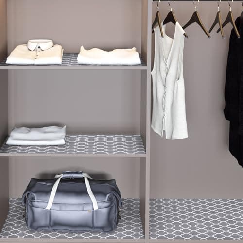 Shelf Drawer Liner for Kitchen Cabinet Non-Slip Refrigerator Liners Non-Adhesive Waterproof Oil-Proof Protect Kitchen Mat Easy to Clean EVA Material for Bathroom, Pantry, Grey 18 in x 20 FT view 2