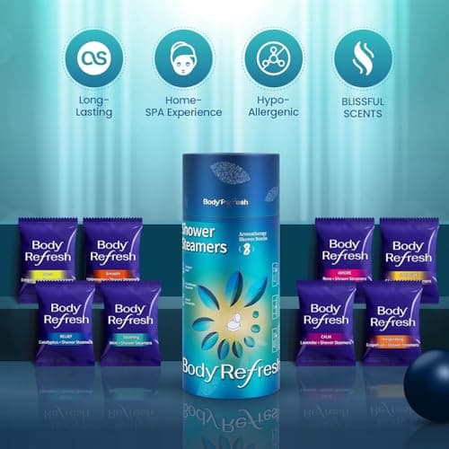 BodyRefresh Shower Steamers Aromatherapy 8 Pack - Birthday Gifts for Men Him,Mothers Day Gifts for Mom Wife,Shower Bombs with Natural Esseential Oils for Home Spa Relaxation,Stress Relief Self Care view 3
