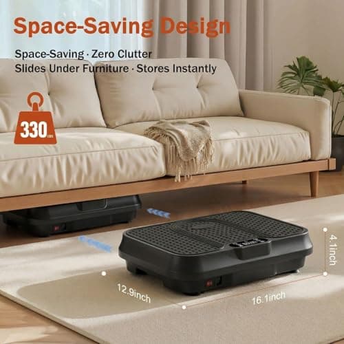 Vibration Plate Exercise Machine, Compact Vibrating Plate for Lymphatic Drainage, Vibration Plates for Weight Loss for Women Men, 400 Lbs Capacity Shake Plate Full Body Workout Machine for Home Gym view 4