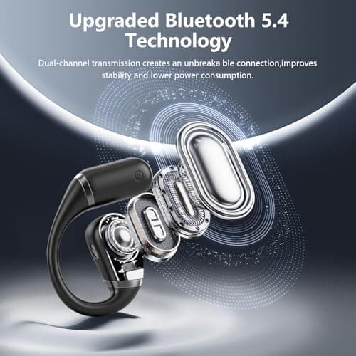 AI Translation Earbuds Real Time, 3-in-1 Translator Earbuds 164 Languages & Accents, Audifonos Traductores Inglés Español,Open Ear Wireless Headphones with Charging Case fit iOS & Android Black view 7