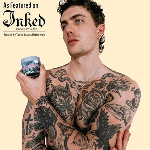 VITIUM Tattoo Butter – Tattoo Aftercare Balm with Organic Plant-Based Ingredients – Deep Moisturizing & Brightening for Vibrant Tattoos – Vegan, Natural, Soothing – Made in Italy - 5oz view 3