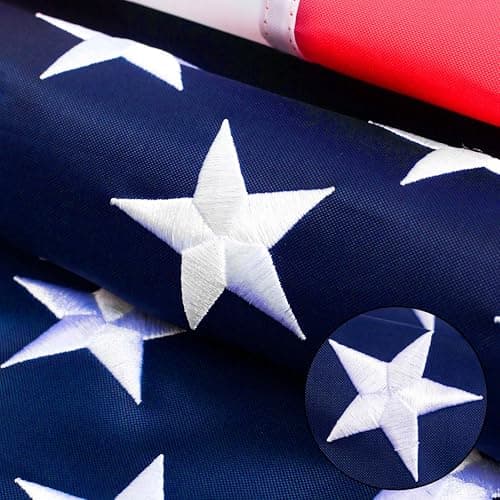 American flag 1x1.5 FT for Outside, Heavy Duty Polyester USA Flag Outdoor with Embroidered Stars, Sewn Stripes, US Flag with Brass Grommets for Indoor, Outdoor, All Weather — image 1