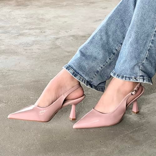 YOUMANNI Women's Fashionable Sandals - Leather Multi-Type High Heels, Women's Classic High Heels, Adjustable Shoelaces, Comfortable Dress Sandals for Daily Wear view 2