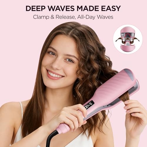 BABONIR Hair Crimper with 3 Barrels, Curling Iron for Beach Waves view 3