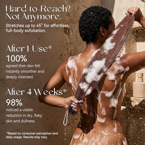 CORATED African Net Sponge Authentic, Shower Loofah Exfoliating Bath Sponge, Body Scrubber for Women Daily Use Body Care, Travel Portable Bath Accessories for Bathroom (Olive Green & Light Green) view 5