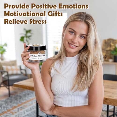 Dalycro Potato Affirmations Cards in A Decorative Jar, 60 Positive Messages for Daily Support, Inspirational Potato Gifts for Women Men Coworker (Potato) view 5