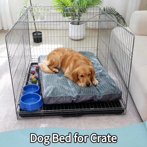 Big Dog Bed for Large Sized Dogs - Dog Crate Pad Removable Washable Cover, Non-Slip Bottom, Pet Mat Comfort Cushion for Joint Relief, Deep Sleep & Home Decor view 6