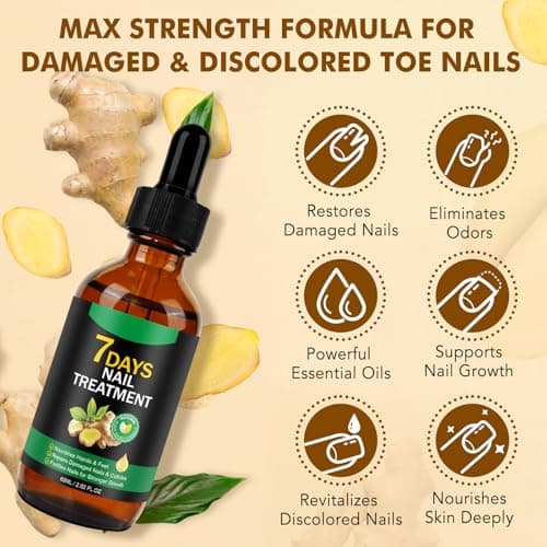 Tiuedu Nail Growth Serum, Ginger Nail Serum, Nails Repair Cuticles Oil, Ginger Nail Oil for Strengthen & Promote Nails Growth, Natural Plant Formula view 2