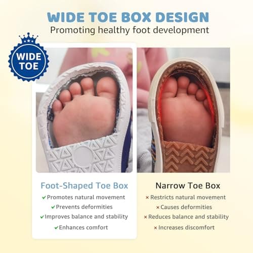 STQ KIDS Baby First Walking Shoes Baby Girls Wide Barefoot Sneakers Lightweight Soft Toddler Shoe Non-Slip Ankle Support view 4