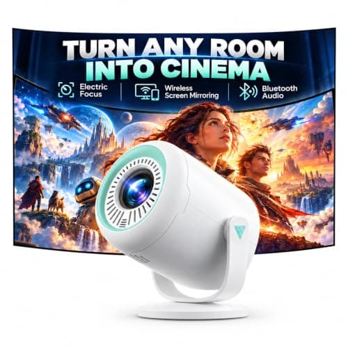 Mini Projector, Nasin VF211 Portable WiFi Bluetooth 1080P Electric Focus — image 1