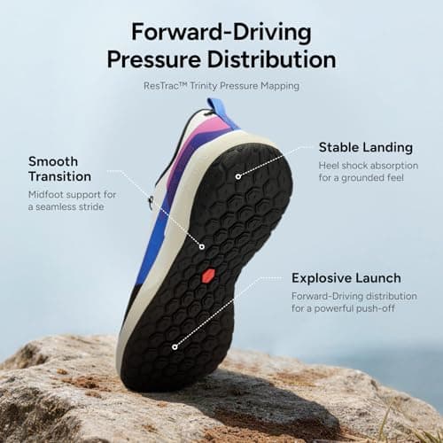 MUDDY VIBE Si-14 Men's Walking Shoes, Lightweight with Arch Support for Long Distance, Breathable Mesh Non Slip Rubber Outsole view 5