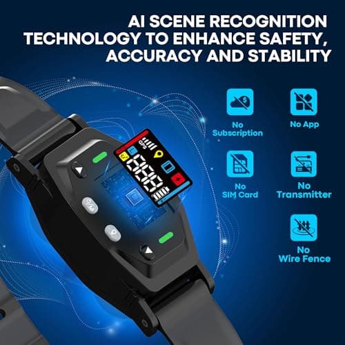 GPS Wireless Dog Fence System: Electric Fence for Dog with 4-Zone Progressive Correction & 3 Modes, 55-6000ft Adjustable Range, Waterproof Rechargeable GPS Dog Collar for Medium Large Dogs Outdoor Use view 3