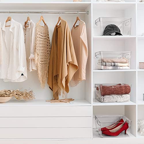 ClearSpace Clear Plastic Storage Bins – Pantry Organizers & Storage Containers, Cabinet Organizer - Home Organization Must Haves for Kitchen, Laundry Room, Office, Closet, Garage & Freezer view 2