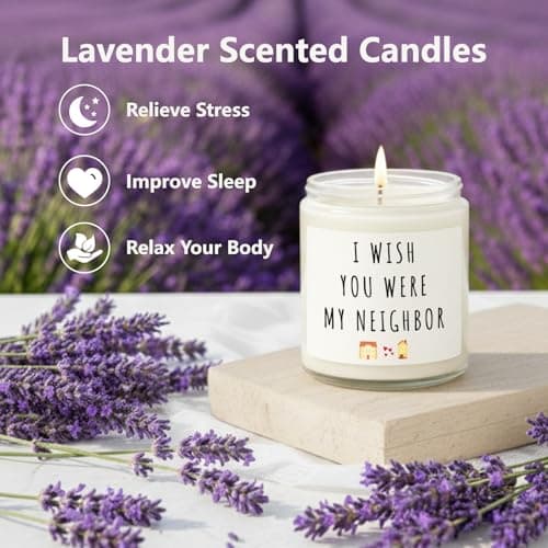 Candles Gifts for Women, Birthday Gifts for Women, Unique Friendship House Warming Gift for Womens, Best Friend, Sister, Bestie, Funny Lavender Scented Candle with Replaceable Stickers view 2