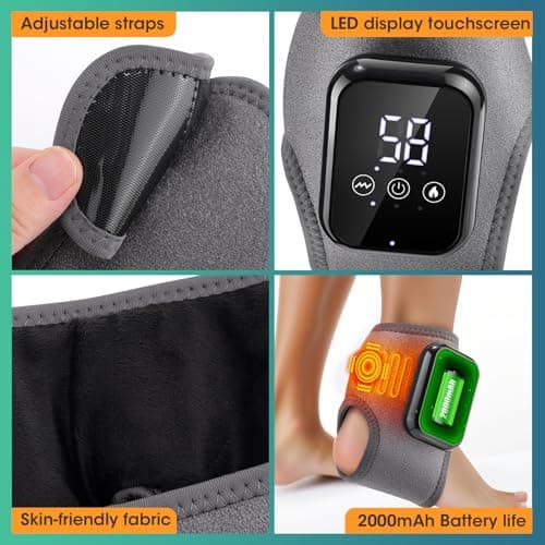 2PCS Foot Massager for Neuropathy and Plantar Fasciitis | Cordless Foot and Ankle Massager for Heel, Arch & Ankle Relief, Portable for Home Travel Use view 2