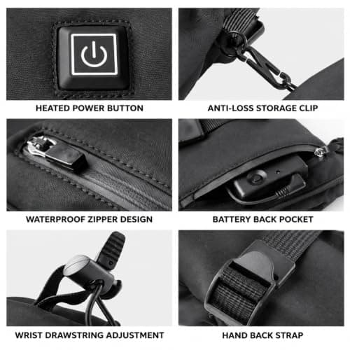 Heated Gloves for Men Women Winter Ski Hand Warmers Cycling Snow Outdoor view 4