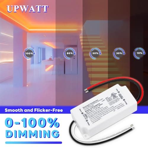 Led Driver 60W Triac Dimmable, Power Supply, AC100-130V to DC24V Transformer,Compatible with Most Dimmers for LED Lighting,UL,Class 2,Class P Certified view 2