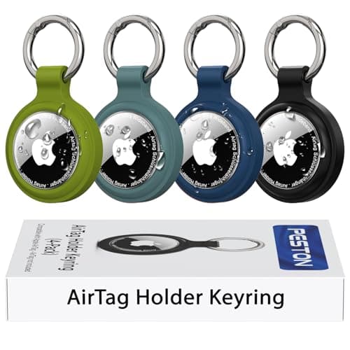 [4-Pack] Case for Apple AirTag Holder Keychain – IP67 Waterproof, Anti-Lost, Scratch-Resistant Case for Air Tag – for Keys, Pets, Luggage — image 1