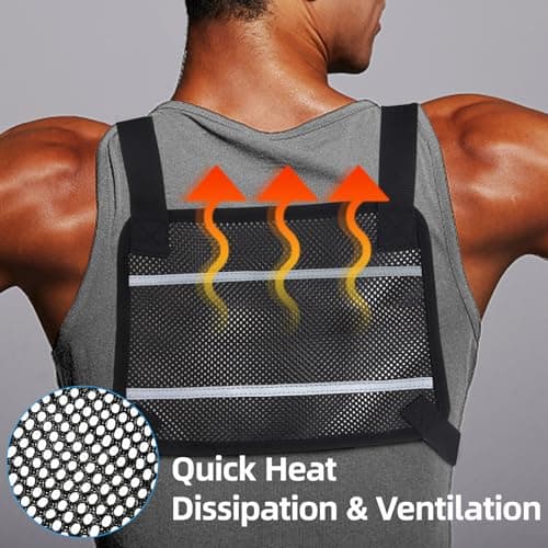 KINGSLONG Chest Pack Running Vest with Hydration Bottle, Reflective Gear Sport Chest Bag for Men Women view 3