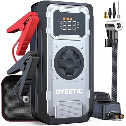 6000A Jump Starter with Air Compressor,12V Lithium Battery Booster Pack — image 1