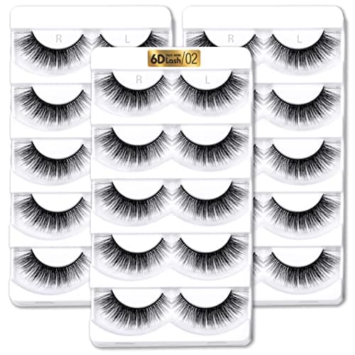 Aillen False Eye Lashes - Strip Lashes,6D Fluffy Volume & Natural Look Fake Eyelashes | Soft Reusable Faux Mink Lashes Pack — image 1