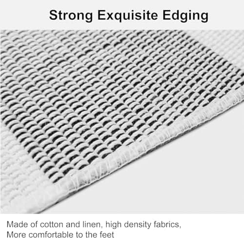 LYGLIGH Green and White Outdoor Rug, Buffalo Plaid Rug, 27.5"x43" Checked Rugs Washable, Cotton Front Door Mat Indoor, Low Pile, Fade Resistant, Pet-Friendly Area Rug for Kitchen, Farmhouse, Entryway view 5