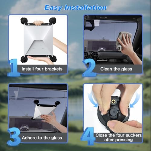 CubCore Starlink Mini Suction Cup Mount for Car Heavy Duty Holder Vibration-Proof Design for Road Trips Compatible for Travel Internet Connectivity for Sunroof/Front/Rear Window/Roof view 6