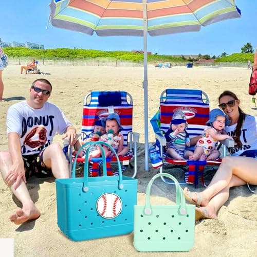 Mity rain Decoration Accessories for Bogg Bag, Bag Charms Compatible with Bogg Bag Original All Models, Insert Decorative Words for Handbag Beach Tote Bag (Baseball) view 7