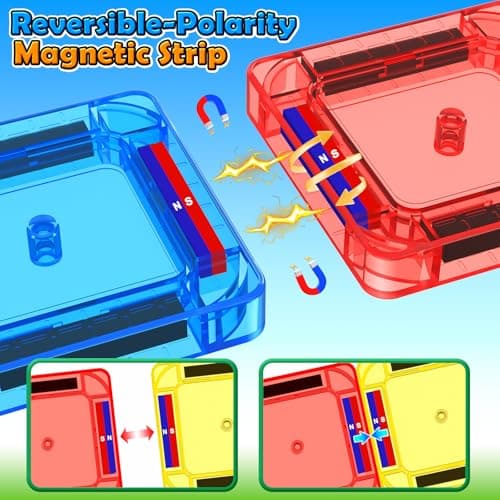 IGIVI Mini Magnetic Tiles Road Travel Essentials Set — Portable STEM Sensory Magnetic Building Blocks for Toddlers & Preschool, Compact Travel Toys for 3+ Boys & Girls, Easter Birthday Gift view 5