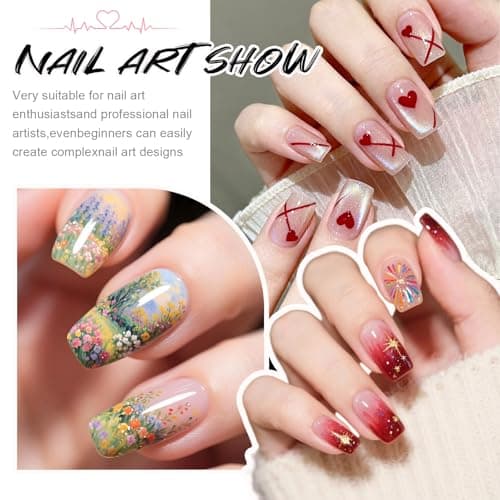 12 Colors Nail Art Markers Set: 0.5mm Fine Nail Art Pens, Waterproof & Quick-Dry Nail Polish Pens for Professional Nail Design, Dotting, Lining, Lettering, and DIY Manicure Art view 6