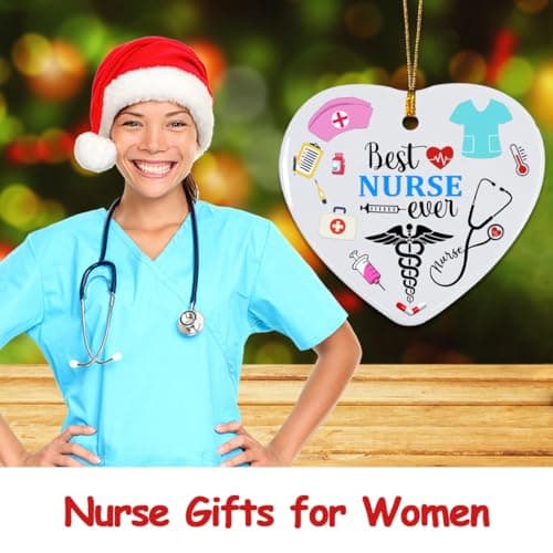 Nurse Christmas Ornament, Nurse Ornaments for Christmas Tree, Best Nurse Ever Gifts, Gifts for Nurses Female, Nurse Gifts for Women, Nurse Practitioner, Registered Nurse, New Nurse view 4