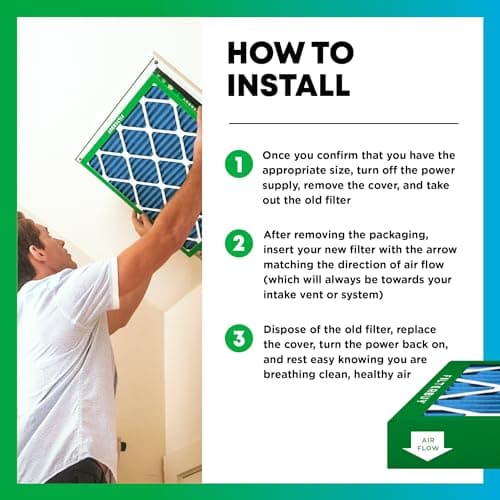 Filterbuy 20x30x1 Air Filter MERV 13 Optimal Smoke & Allergy Defense (4-Pack), Electrostatic Pleated HVAC AC Furnace Filters Replacement (Actual Size: 19.63 x 29.63 x 0.75) view 5