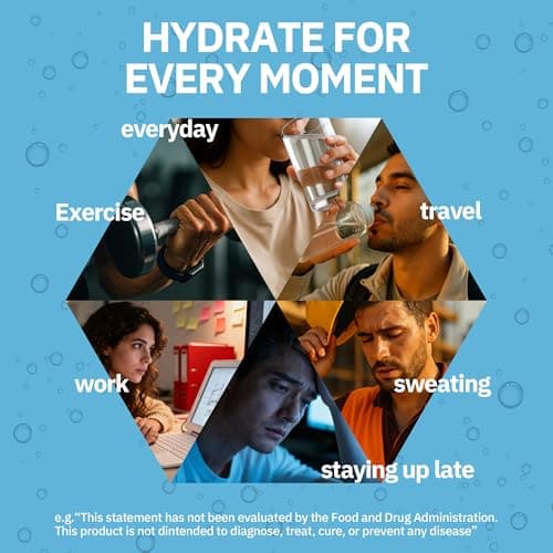 Syloni Electrolytes Powder Packets, Strawberry(0.36 oz*20 Sticks), Sugar Free Hydration Packets Electrolyte Drink Mix with 7 Vitamins and Electrolytes, Keto Friendly, Vegan, Gluten Free view 4