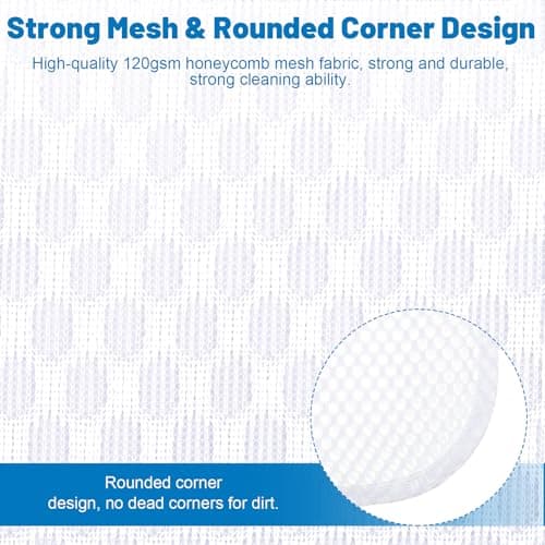 Dntorx 3 PCS Durable Honeycomb Mesh Laundry Bags for Delicates with Zipper, Reusable Laundry Bag Mesh Wash Bags for Washing Machine for Clothes, Shoes, Socks, Underwear, Bra (M + L + XL, White) view 5