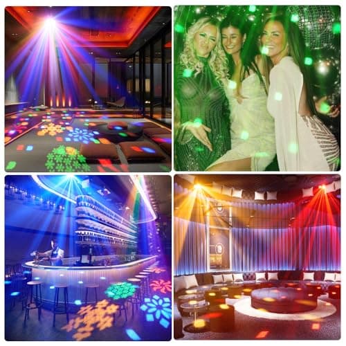 Party DJ Disco Light 3in1 projector Stage lighting remote control multi-mode voice control strobe effect projection light Family Party Bar Club KTV Karaoke Holiday Birthday Bash Party atmosphere light view 6