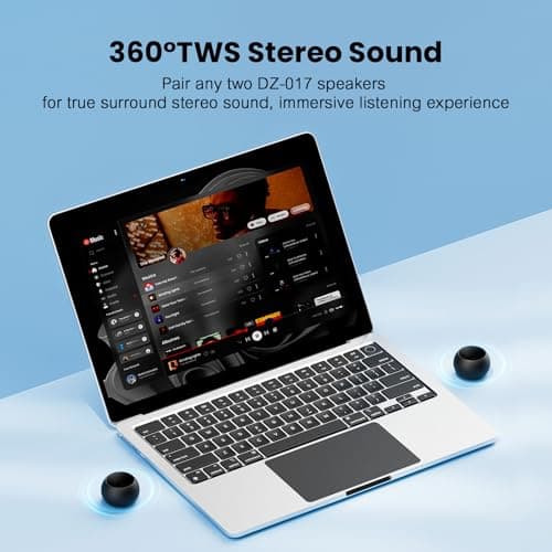 Mini Bluetooth Speaker, 2026 Super Bass 5W Portable Wireless Speaker with Lanyard, IP7 Waterproof 8H Playtime Brief Design, Small Shower Travel Speaker for Outdoor/Beach, Compatible with iOS/Android view 5