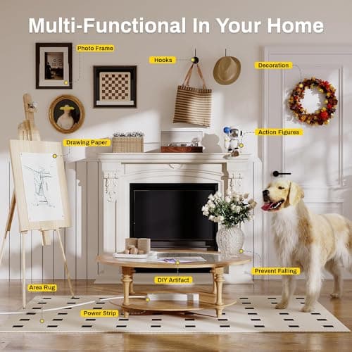 dosun Double-Sided Tape, 0.08Inch Thick Heavy Duty Enhanced Transparent Adhesion Tape. 2 Rolls Reusable Mounting Tape, Nano Tape for Poster Carpet Picture Hanging Strip Rug Wall Outdoor (20FT) view 6