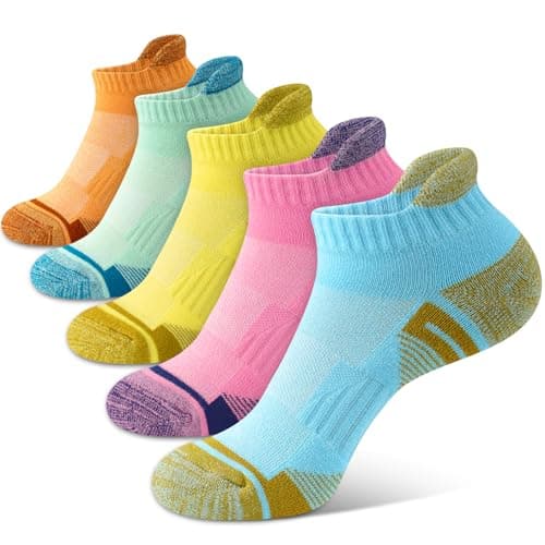Etmdoeve Womens Ankle Running Socks Cushioned Anti-Blister Comfort Athletic Socks (5 Pairs) — image 1
