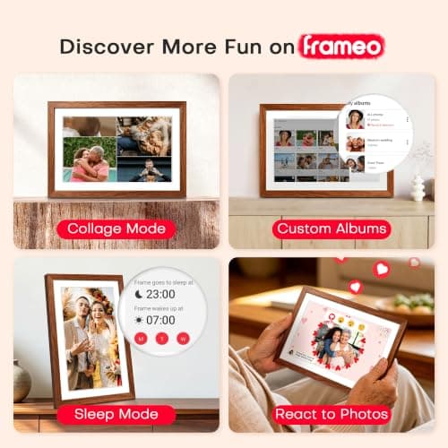 Frameo 10.1'' WiFi Digital Picture Frame, Electronic Photo Frame Slideshow view 6