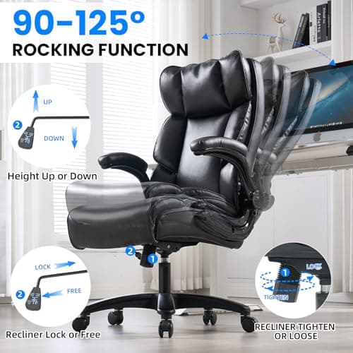 Big and Tall Office Chair 500lbs Heavy Duty Desk Chair for Heavy People view 3