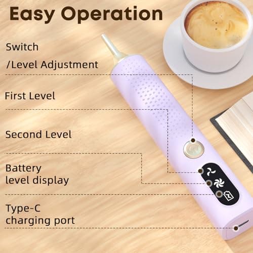 Electric Diamond Painting Pen, Vacuum Diamond Art Pens Cordless & Quiet, Adjustable Suction Mode, No Wax Needed, Diamond Painting Tool Supplies for Adults, Purple view 3