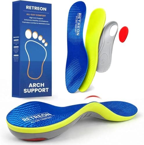 RETREON Plantar Fasciitis Relief Men & Women, Orthotic Insoles for Work | 220+ lbs High Arch Support Heavy Duty Work Boot Insoles, plantillas ortopédicas para (Mens 4-4 1/2 | Womens 6-6 1/2) — image 1