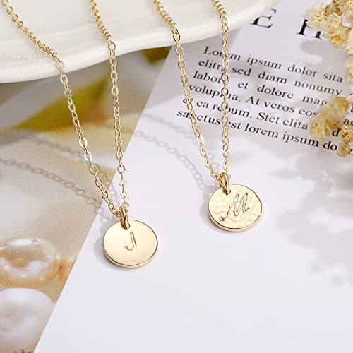 Disc Initial Necklaces for Girls Jewelry - Birthday Gifts for Girls view 5