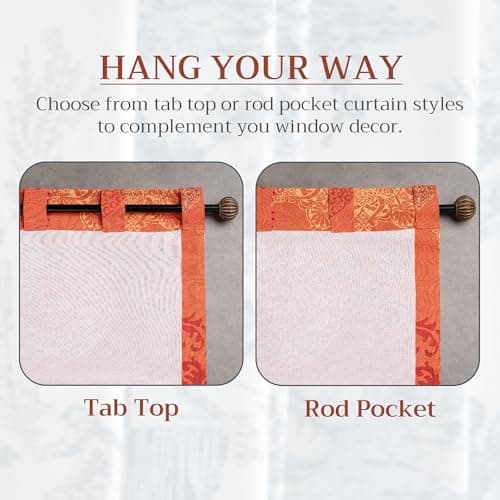 Maison d' Hermine Curtains for Living Room 100% Cotton 96 inch Length One Panel Light Filtering Curtains for Windows with Rod and Loop Pockets Gifts for Mothers Day (Versailles - Louvre, 50"W x 96"L) view 6