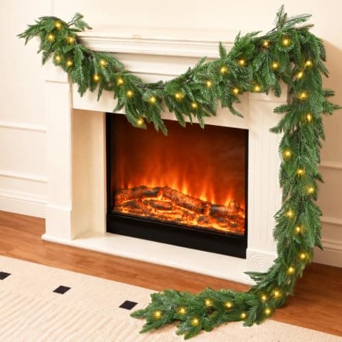 6FT Cedar Garland with Lights — image 1