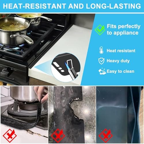 Stainless Steel Stove Gap Covers, 2 Pack Stove Gap Filler, Range Trim Kit, Stove Guards for Oven Counter Side Gap Kitchen, Retractable Length 13.8" to 27.5" - Black-L view 6