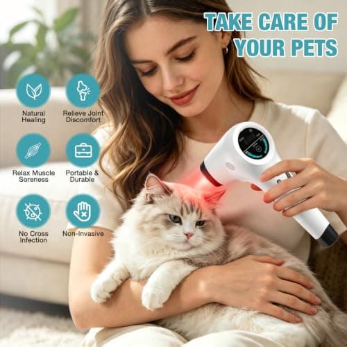 Handheld Red Light Therapy Device for Dogs Cats Horses, Pet Red Light Therapy 650nm Red 808nm Near Infrared LLLT Light Therapy Device, Humans Muscle Portable Home view 4