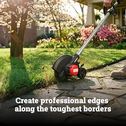 WORX Cordless Lawn Edger, 7'' Grass Edger with 3 Depth Settings, 20V Trencher with Dual Wheels & Brushless Motor, 4.0 Ah Battery & Charger Included, WG898 view 3