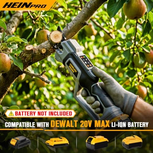 2-3/4" Cordless Pruning Shears Compatible with DeWalt 20V MAX Battery | Brushless Motor Electric Pruner for Gardening , SK5 Non-Stick Blades, Dual Cutting Modes, LED Display (Battery Not Included) view 4